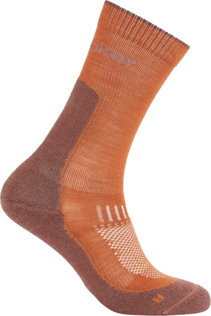 Icebreaker Merino Hike+ Light Crew Socks - Men's Dusty Clay/Carob Large