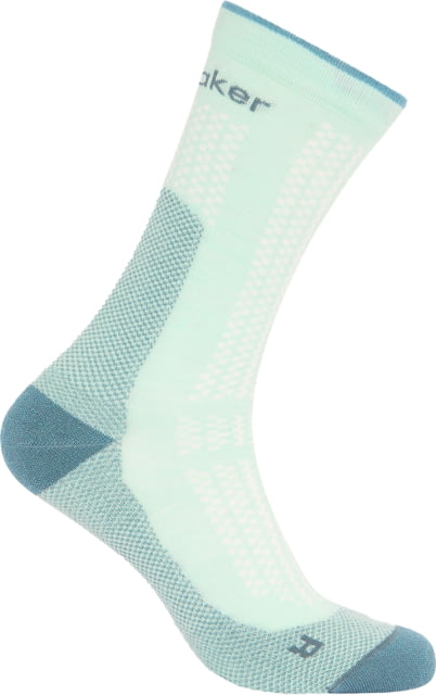 Icebreaker Merino Hike+ Ultralight Crew Socks - Men's Mint/Blue Ash Large