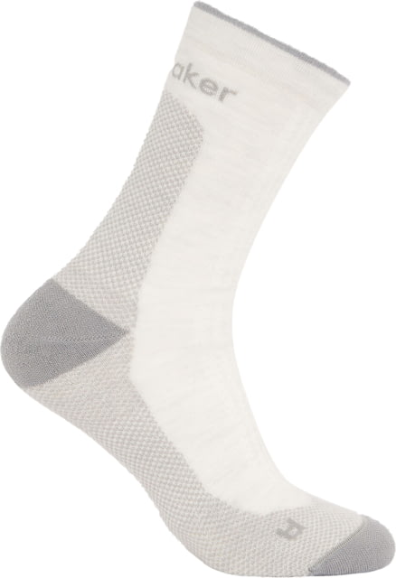 Icebreaker Merino Hike+ Ultralight Quarter Socks - Men's Ecru Heather/Alloy Large