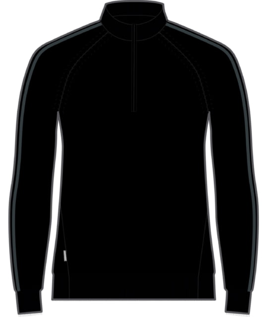 Icebreaker MerinoFine Luxe Long Sleeve Half Zip Sweater - Men's Black Large