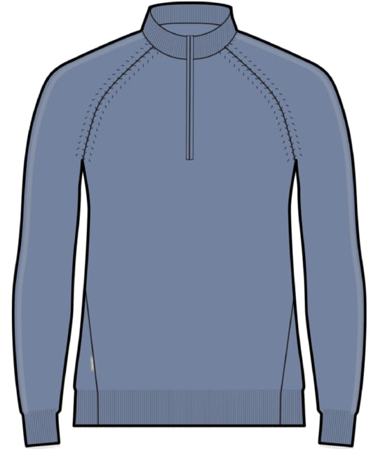Icebreaker MerinoFine Luxe Long Sleeve Half Zip Sweater - Men's Kyanite Large