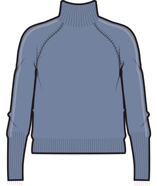 Icebreaker MerinoFine Luxe Long Sleeve High Neck Sweater - Women's Kyanite Small