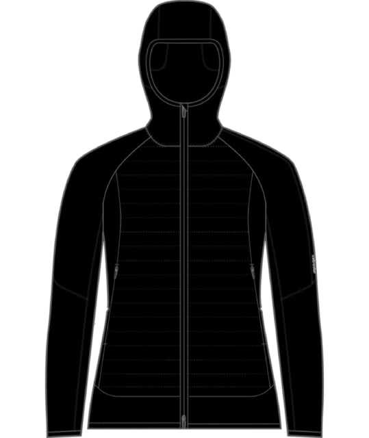 Icebreaker Quantum Hybrid Long Sleeve Zip Hoodie - Women's Black Extra Small