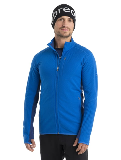 Icebreaker RealFleece Descender Long Sleeve Zip Jacket - Men's Lazurite/Royal Navy Small