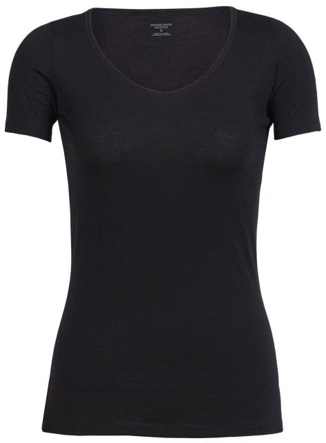Icebreaker Merino 150 Siren SS Sweetheart - Women's Black Large