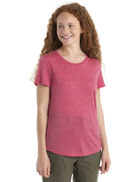 Icebreaker Sphere II Short Sleeve T-Shirt - Women's Electron Pink Heather Large