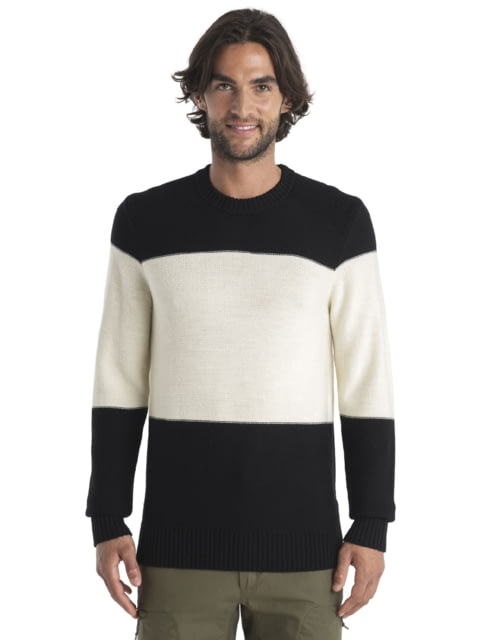 Icebreaker Waypoint Crewe Sweater - Men's Black/Undyed Medium