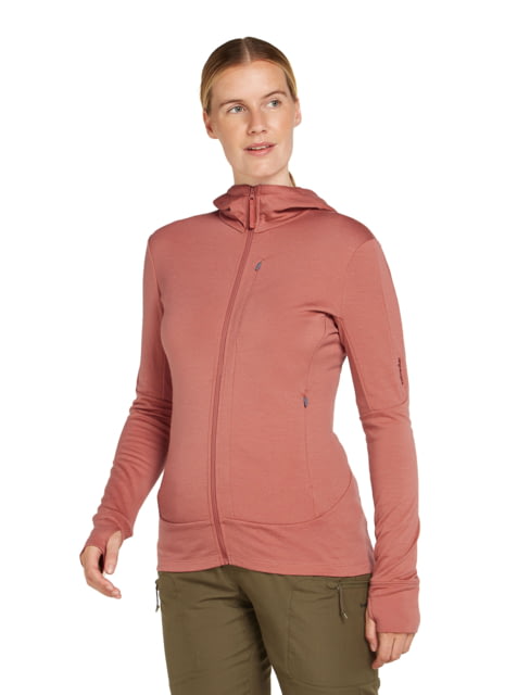 Icebreaker Women Merino 260 Quantum LS Zip Hoodie Cedar Wood M