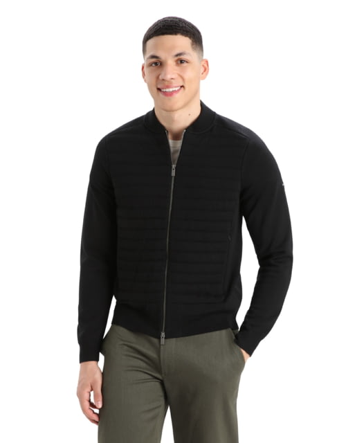 Icebreaker ZoneKnit Insulated Knit Bomber - Men's Black Extra Large