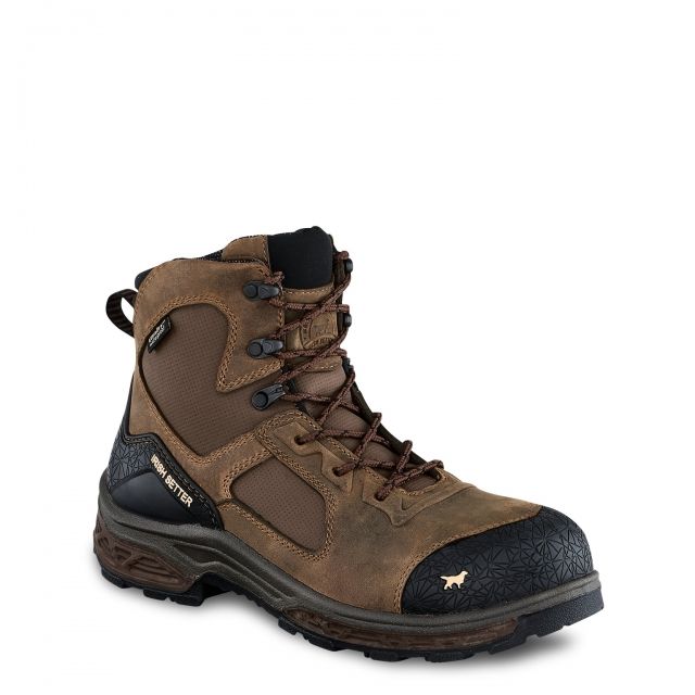 Irish Setter Men's Kasota Side-Zip Waterproof Work Boots w/Non-Metallic Toe Brown 13 E2