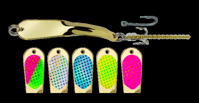 Iron Decoy Salty 5 Lure 4.25'' Gold/Chartreuse/Lblue/Hot Pink/Watermelon/Silver 1 oz Salty 5