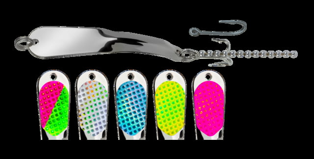 Iron Decoy Salty 5 Lure 4.25'' Silver/Chartreuse/Lblue/Hot Pink/Watermelon/Silver 2 oz Salty 5