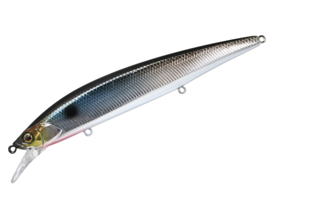 Jackall Lures Jackall Rerange 110Mr Jerkbait Dives To 8' Weight Transfer System HL Silver Shad 4 1/3in 1/2oz