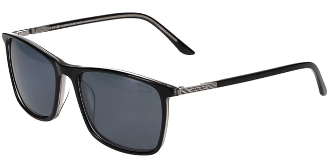 Jaguar 37203 Sunglasses Black-Silver Frame Polarized Lens 56-17-145