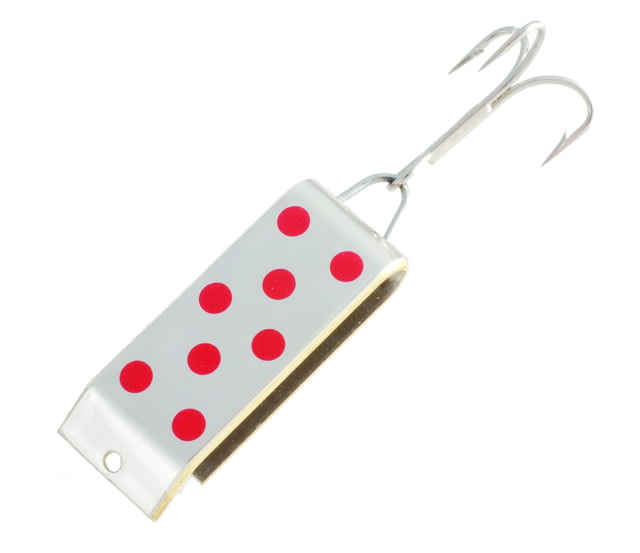 Jake's Lures Spin-A-Lure Spoon 2in Size 6 Hook 2/3oz Silver w/Red Dots