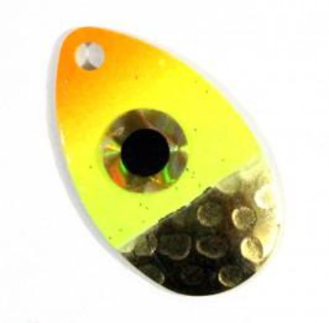 JB Lures Hot Flash Spinner Rig #4C-#4 Hook Hammered Gold/Chartreuse/Orange