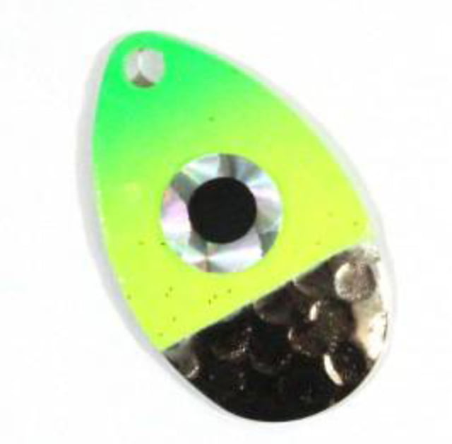 JB Lures Hot Flash Spinner Rig #4C-#4 Hook Hammered Nickel/Chartreuse/Green