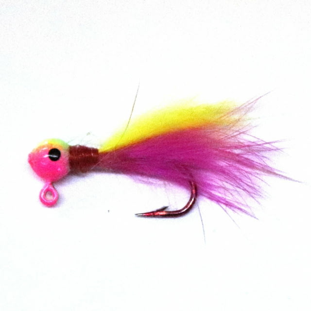 JB Lures Rabbit Hair Jig 1/32 oz Pink Chartreuse/Pink Chartreuse