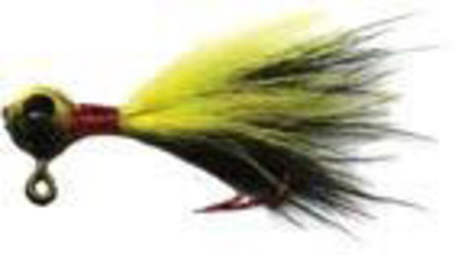 JB Lures Rabbit Hair Jigs 1/16 oz. Yellow BLK/Yellow BLK 2/PACK