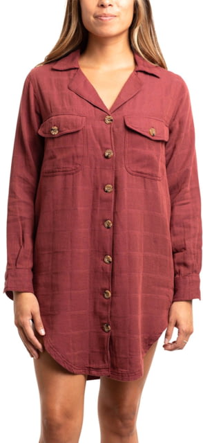 Jetty Bonita Flannel Dress - Women's Medium Red