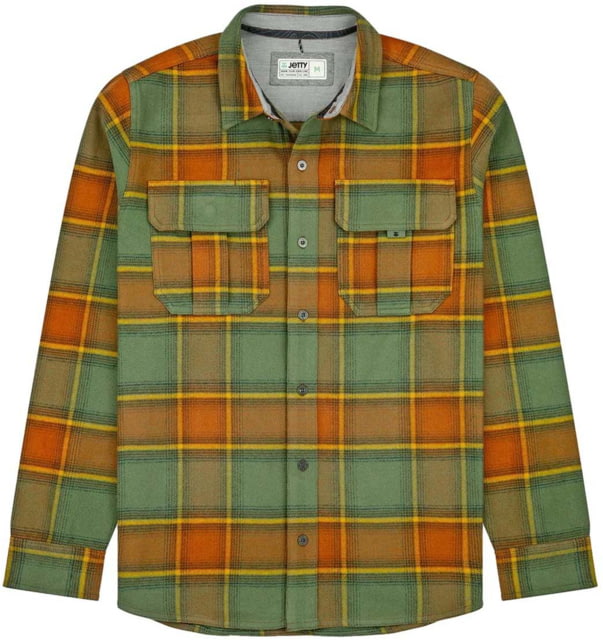 Jetty Men's Arbor Mid-Weight Flannel Twill Shirt Mustard Large
