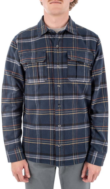 Jetty Men's Arbor Mid-Weight Flannel Twill Shirt Navy Medium