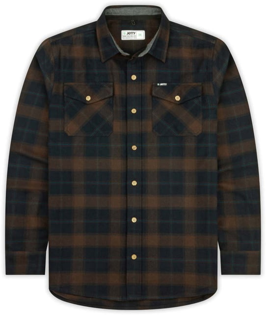 Jetty Men’s Breaker Flannel Shirt Brown 2XL