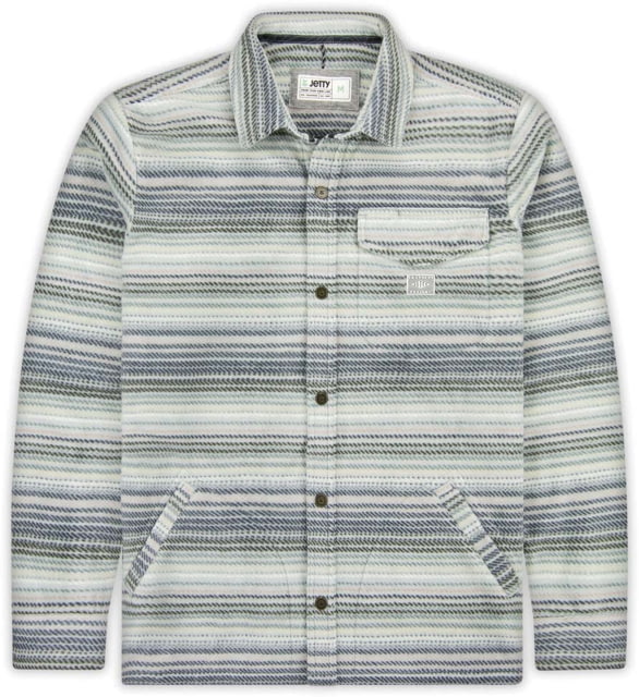 Jetty Men’s Concordia Polar Fleece Snap-Up Jacket Grey Small