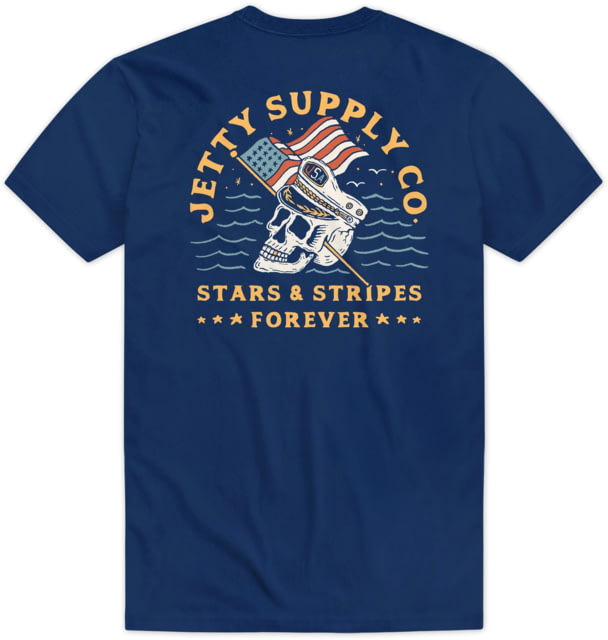 Jetty Stars And Stripes Tee - Mens Blue Large