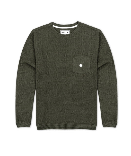 Jetty The Brine Sweater - Men's Extra Large Military