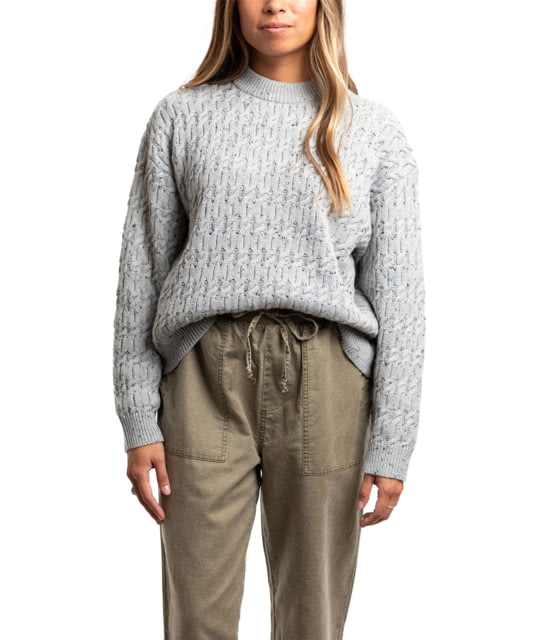 Jetty Wharf Cable Knit Sweater – Women’s Extra Small Heather Grey