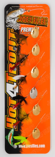 Joe's Flies Hot-4-Trout Spinner Fly Assorted Top 6 Colors 6/Pack