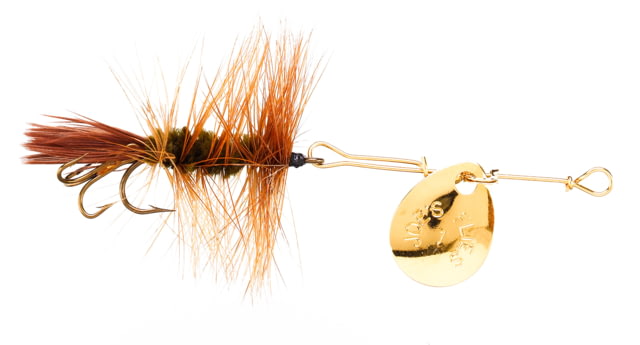 Joe's Flies Short Striker Classic In-Line Spinner Fly Sz 10 Brown Hackle