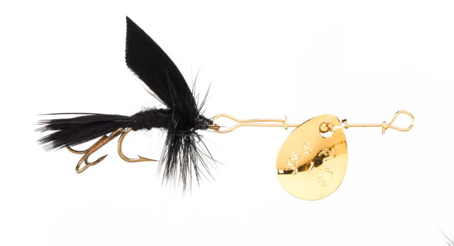 Joe's Flies Short Striker Classic In-Line Spinner Fly Sz 8 Black Gnat