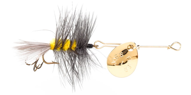 Joe's Flies Short Striker Classic In-Line Spinner Fly Sz 8 Gray Ghost