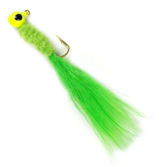 Johnson Johnson Beetle Bou Hard Bait Marabou Jig 1/16 oz 2in / 5cm Hook Size 1 10 Hooks Chartreuse