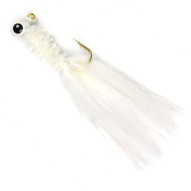 Johnson Johnson Beetle Bou Hard Bait Marabou Jig 1/8 oz 2 1/2in / 6.5cm Hook Size 1 8 Hooks White
