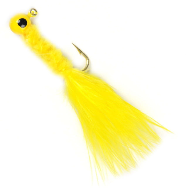 Johnson Johnson Beetle Bou Hard Bait Marabou Jig 1/8 oz 2 1/2in / 6.5cm Hook Size 1 8 Hooks Yellow