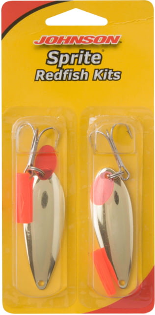 Johnson Johnson Sprite Redfish Hard Bait Kit Spoon Saltwater 3/4 oz 2 1/2in / 6cm Hook Size 1 2 Hooks Gold