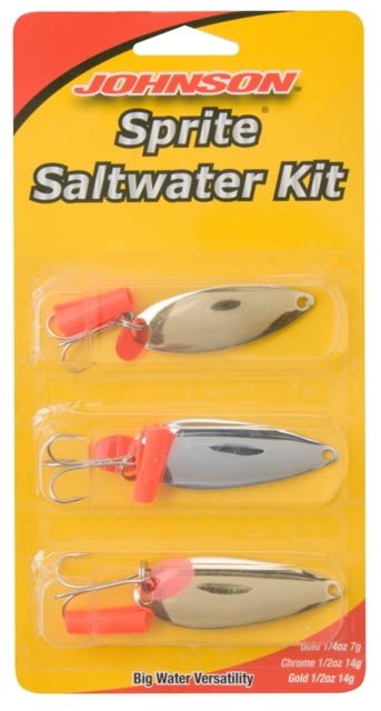 Johnson Sprite Saltwater Hard Bait Kit Spoon Saltwater Varied 2in / 5cm 3 Hooks Assorted