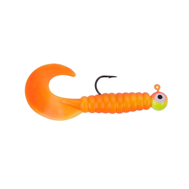 Johnson Swimming Grubs Soft Bait 1/4 oz 3in / 8cm Hook Size 2/0 5 Hooks Chartreuse-Orange