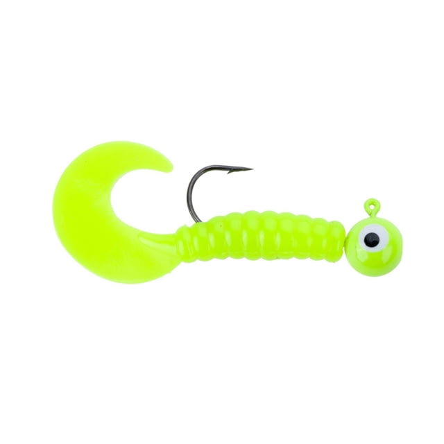 Johnson Swimming Grubs Soft Bait 1/4 oz 3in / 8cm Hook Size 2/0 5 Hooks Chartreuse