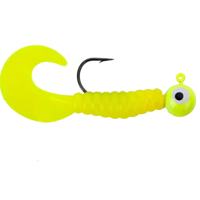 Johnson Swimming Grubs Soft Bait 1/8 oz 3in / 8cm Hook Size 1 5 Hooks Yellow