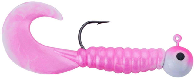 Johnson Johnson Swimming Grubs Soft Bait 1/4 oz 3in / 8cm Hook Size 2/0 5 Hooks Pink/White