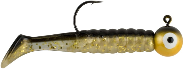 Johnson Johnson Swimming Paddletail Soft Bait 1/4 oz 2 1/8in / 5cm Hook Size 2/0 5 Hooks Black Gold