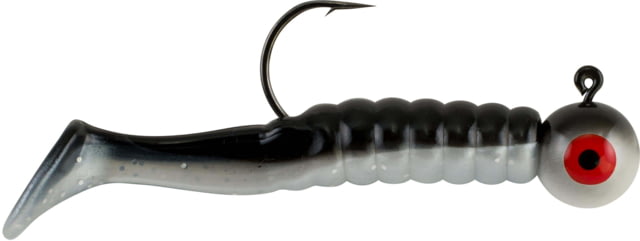 Johnson Johnson Swimming Paddletail Soft Bait 1/8 oz 2 1/8in / 5cm Hook Size 1 5 Hooks Black Shad