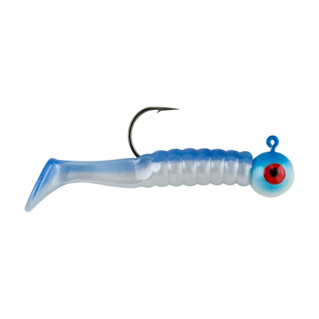 Johnson Swimming Paddletail Soft Bait 1/4 oz 2 1/8in / 5cm Hook Size 2/0 5 Hooks Blue Pearl
