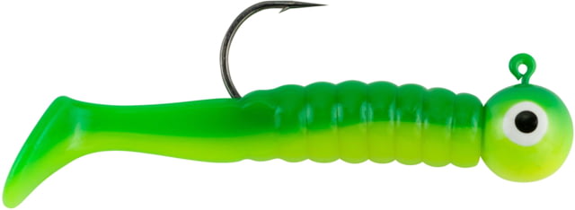 Johnson Johnson Swimming Paddletail Soft Bait 1/4 oz 2 1/8in / 5cm Hook Size 2/0 5 Hooks Chartreuse-Green