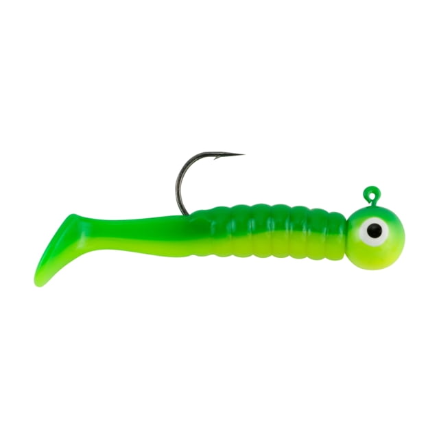 Johnson Swimming Paddletail Soft Bait 1/4 oz 2 1/8in / 5cm Hook Size 2/0 5 Hooks Chartreuse-Green