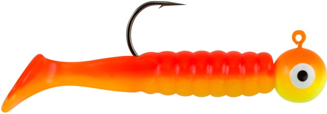 Johnson Johnson Swimming Paddletail Soft Bait 1/4 oz 2 1/8in / 5cm Hook Size 2/0 5 Hooks Chartreuse-Orange